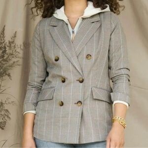 Matilda Jane Gray Plaid Blazer